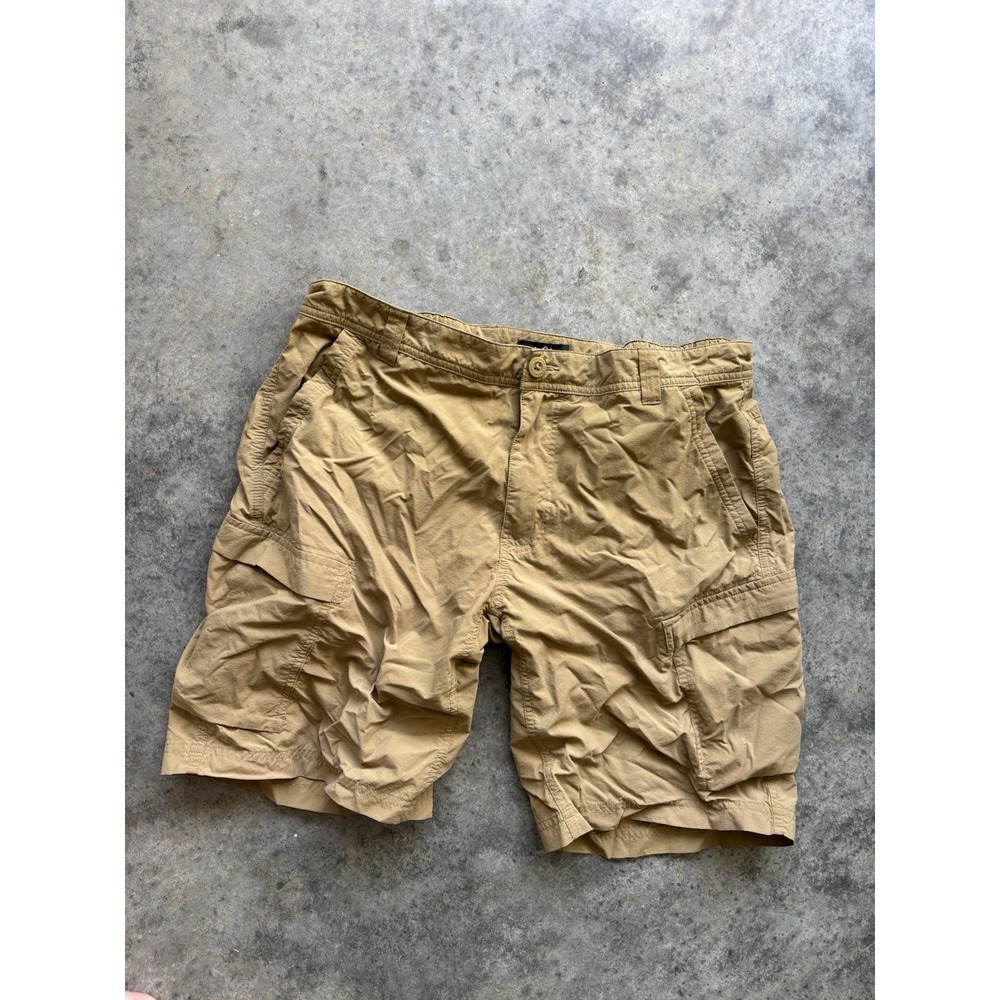REI Shorts Men's Beige Cargo Nylon Hiking Outdoor Relaxed Fit Size 36